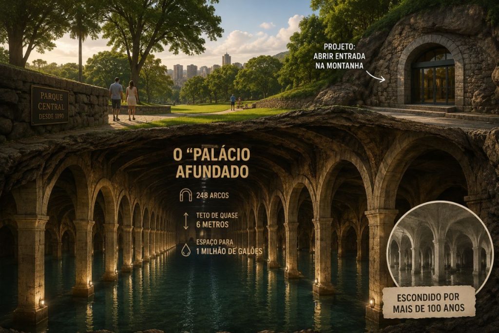 palácio afundado no País de Gales construção