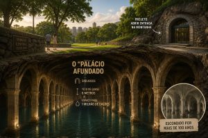 palácio afundado no País de Gales construção