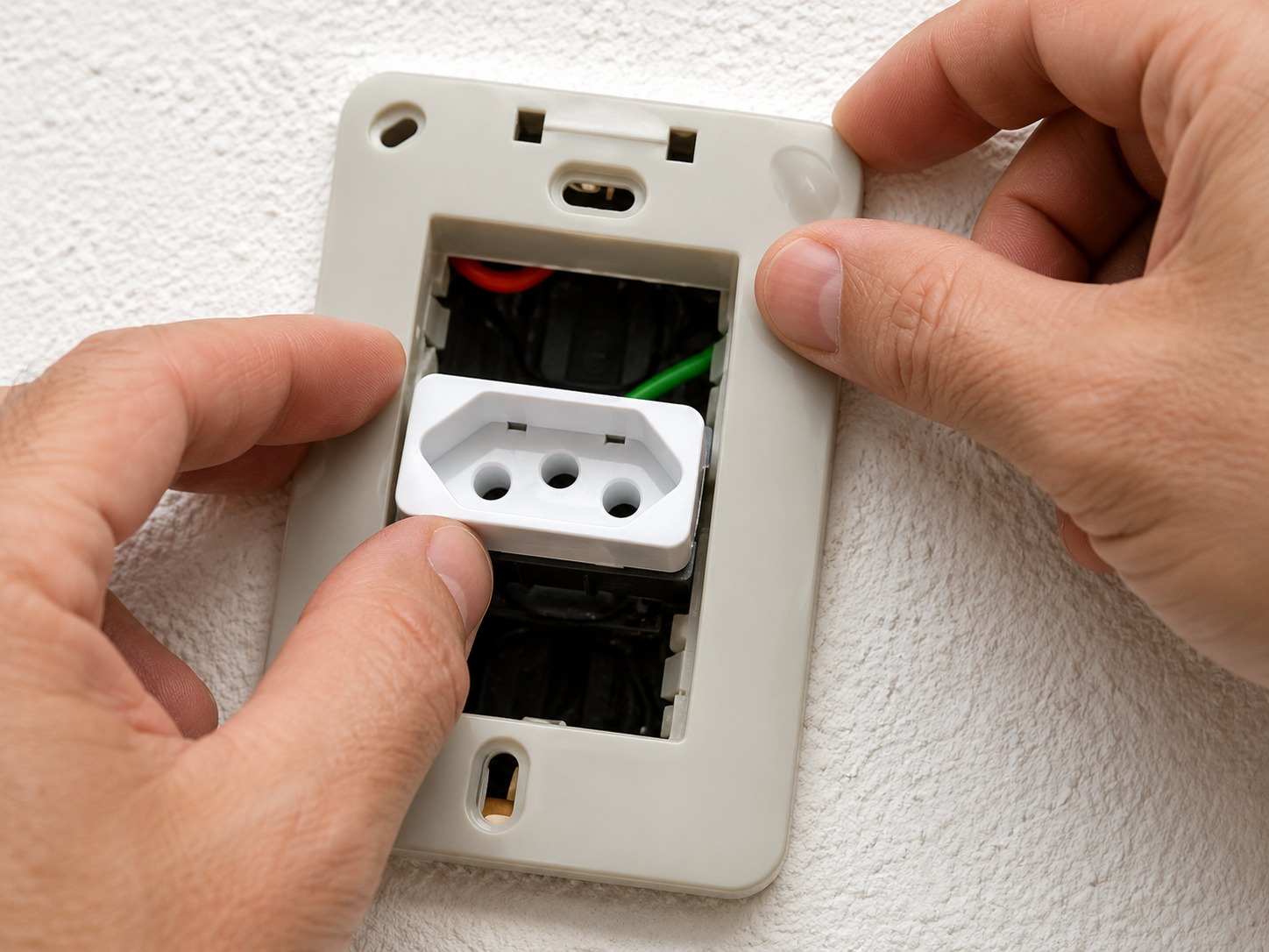 Eletricistas explicam: para desligar um aparelho da tomada, é preciso segurar o plugue, e não o cabo. Puxar o cabo pode danificar os condutores internos