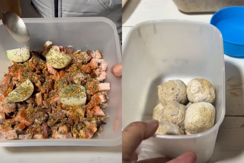 O Bolinho de carne de churrasco reaproveita carnes assadas e pode ser preparado para consumo imediato ou congelado