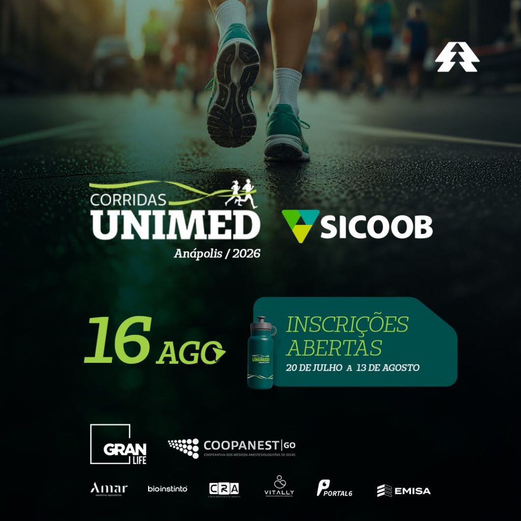 Corrida Unimed Anápolis + Sicoob 2026 está com inscrições abertas. (Foto: Divulgação)