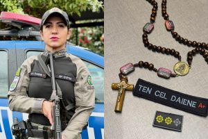 Daiene Holanda ingressou na Polícia Militar de Goiás em 2002 e acaba de alcançar o posto de tenente-coronel após mais de duas décadas de atuação na corporação. (Foto: Instagram/@ten.coronel_daiene)
