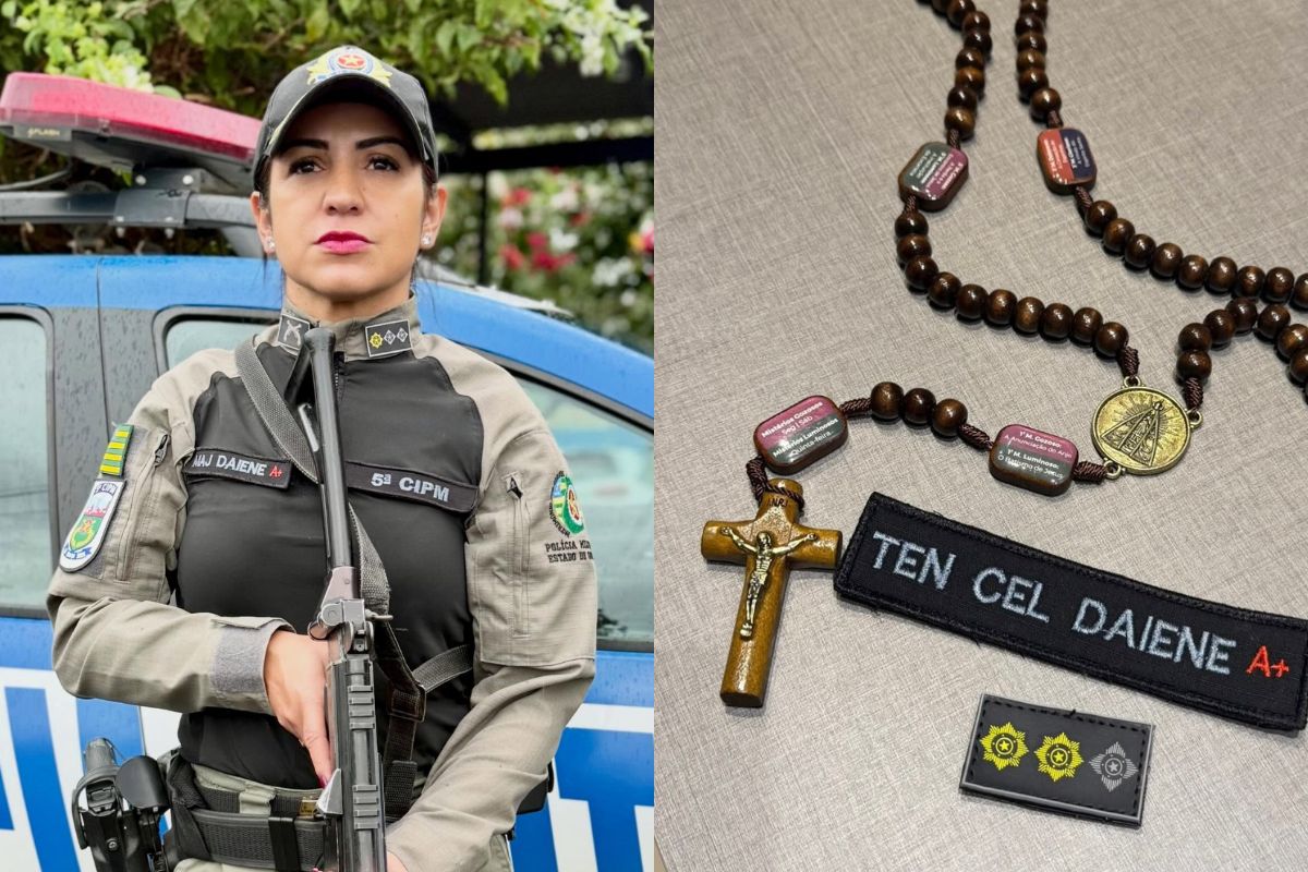 Daiene Holanda ingressou na Polícia Militar de Goiás em 2002 e acaba de alcançar o posto de tenente-coronel após mais de duas décadas de atuação na corporação. (Foto: Instagram/@ten.coronel_daiene)