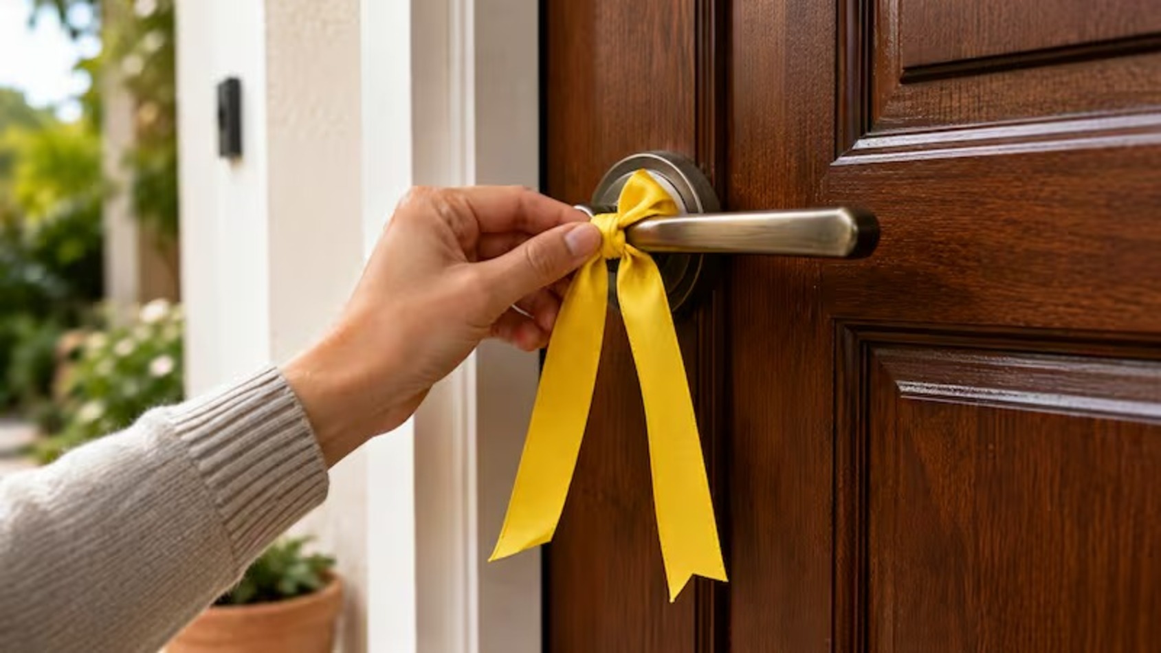 Colocar um fitilho amarelo na porta da frente de casa: para que serve e por que é recomendado