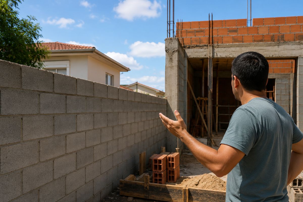 usar o muro construído pelo vizinho