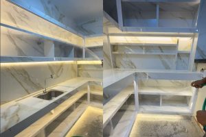 Os armários de porcelanato surgem como alternativa ao MDF para quem busca móveis mais resistentes e fáceis de limpar