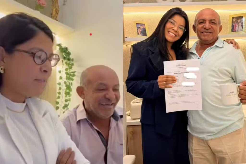 Jovem se forma em Direito, assume a causa do pai e conquista a aposentadoria dele: "a doutora aqui é minha filha"