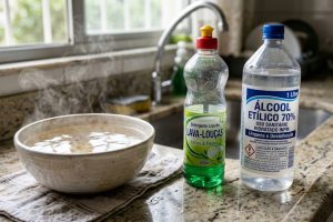 Misturar detergente álcool e água morna: para que serve e por que é recomendado para manchas difíceis