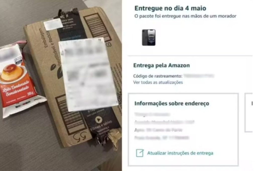 esperava um iPhone, mas, ao abrir encomenda feita na Amazon