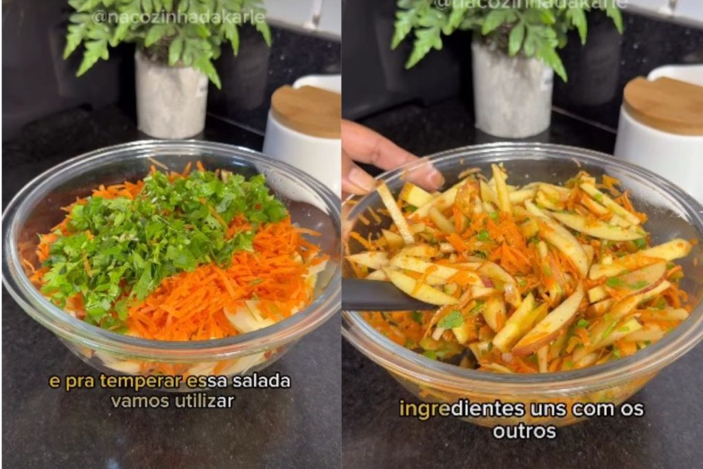 Misturar maçã com cenoura