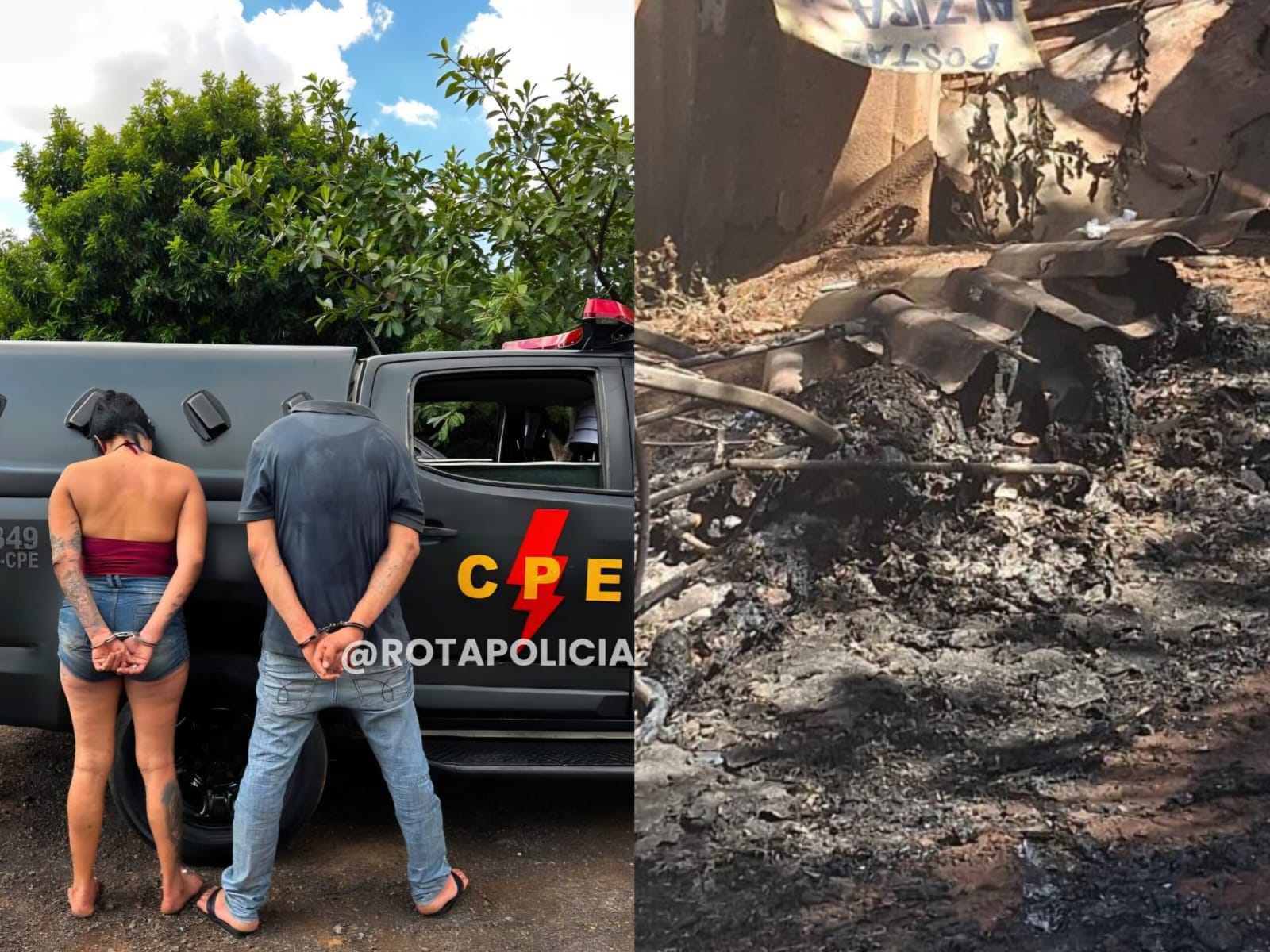 Mulher encontrada morta e com corpo queimado é identificada; casal é preso pela CPE em Anápolis