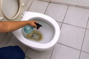 Como remover o encrustado preto do vaso sanitário