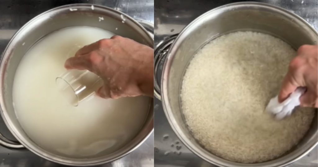Lavar o Arroz pode deixar os grãos mais soltos, mas a decisão depende do tipo de receita e do resultado que você deseja alcançar