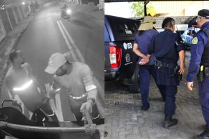 Além das agressões, suspeito arremessou uma pedra contra o caminhão de coleta e responderá por lesão corporal e dano qualificado. (Foto: Agência da Guarda Civil Metropolitana de Goiânia)