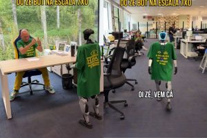 Luciano Hang coloca robô como novo funcionário da Havan em escala 7x0, trabalhando 12 horas por dia, cumprindo 84 horas por semana, sem folga e sem reclamação
