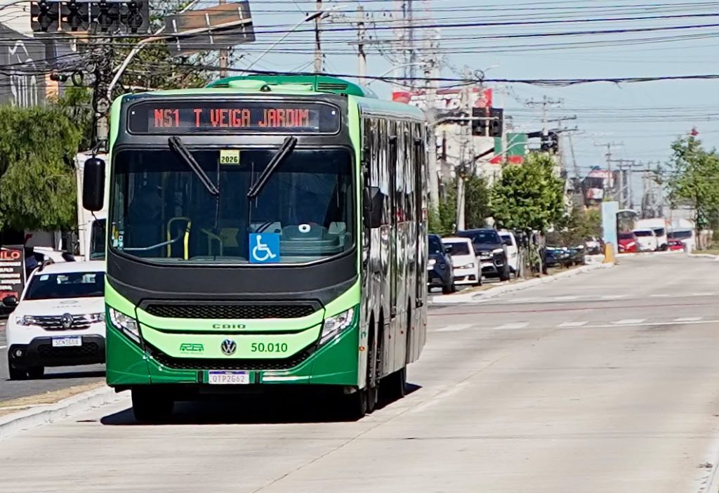 Imagem ilustrativa de ônibus do transporte coletivo que circulará no BRT Norte-Sul em Goiânia. (Foto: Divulgação/Prefeitura de Goiânia)