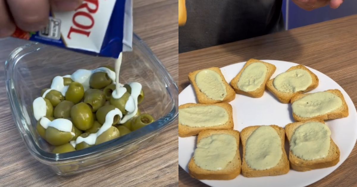 Creme de Leite com Azeitona resulta em um patê cremoso, saboroso e versátil para acompanhar diferentes refeições