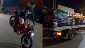 Operação Zero Grau apreendeu três motocicletas e um carro após manobras perigosas.