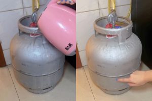 Jogar água morna no botijão de gás: para que serve e por que é recomendado