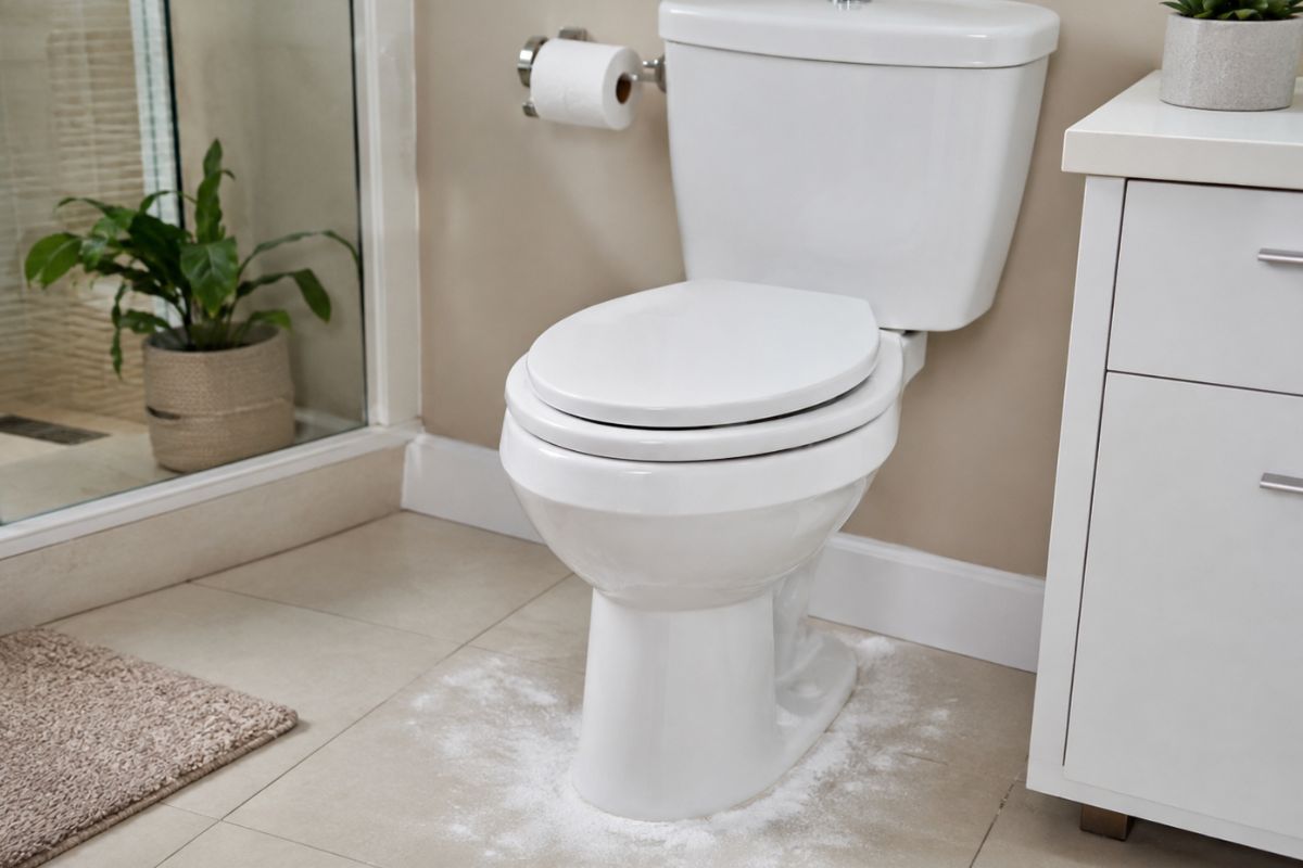 Colocar bicarbonato ao redor do vaso sanitário