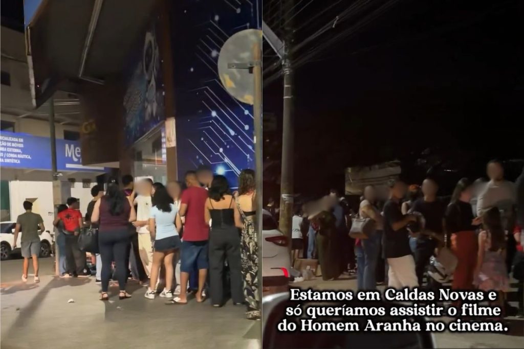 Fila em cinema de Caldas Novas
