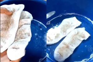 As Meias Brancas podem recuperar a aparência de novas com métodos que utilizam ingredientes simples e dispensam o atrito durante a limpeza