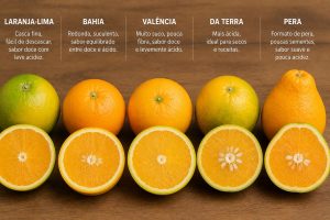 diferença entre os tipos de laranja