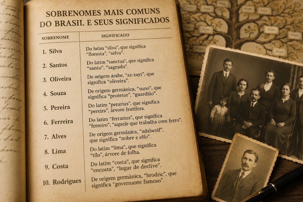 Sobrenomes mais comuns do Brasil e seus significados