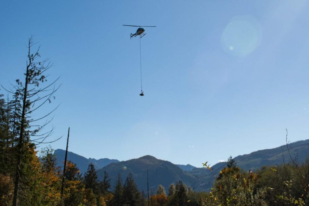Em 2023, uma tribo encheu 90 paletes de madeira com terra, árvores e arbustos, lançou tudo de helicóptero dentro de um pântano e criou 90 ilhas de mata para sufocar o capim invasor que estava expulsando o salmão