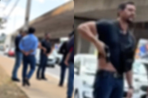 Prefeito de Anápolis flagra homem apontando arma para pai com criança no colo