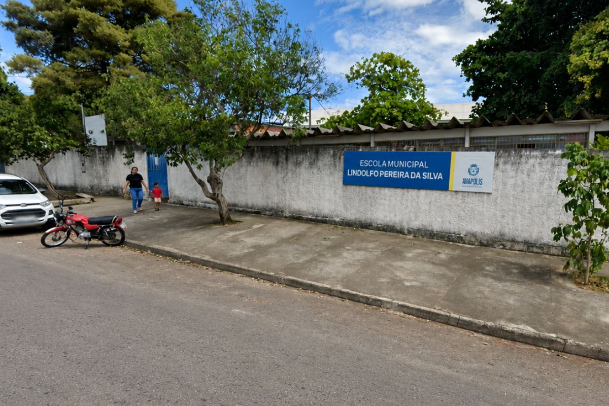 Escola Municipal Lindolfo Pereira da Silva lidera o ranking do Ideb 2025 entre as unidades municipais de Anápolis. (Foto: Reprodução/Google Maps)