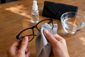 limpar as lentes dos óculos