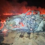 Motorista morre e outro fica ferido após colisão que deixou veículos em chamas na GO-230