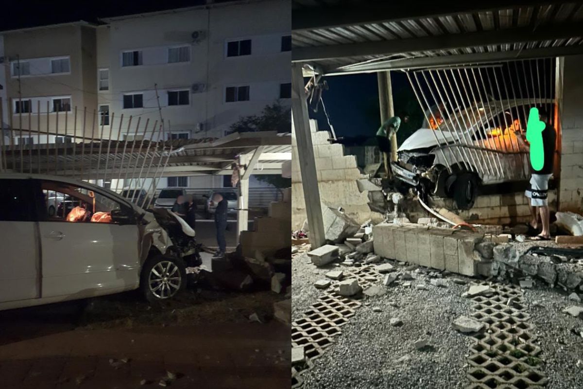 Acidente com carro na Vila Fabril