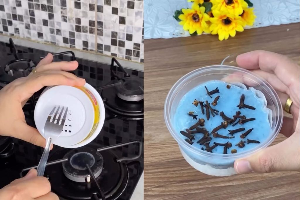 Potinho de margarina contra umidade
