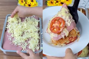 lanchão de forno com pão de forma
