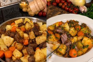 Picadinho de carne com batata e cenoura