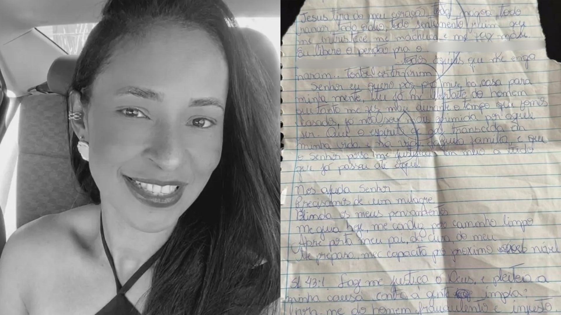 Mulher que sofreu parada durante treino em Anápolis relatava angústia e pedia ajuda a Deus em cartas: “ter coragem de encarar a vida”