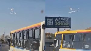 Ônibus foi acompanhado por pipa ao longo do trajeto na BR-153.