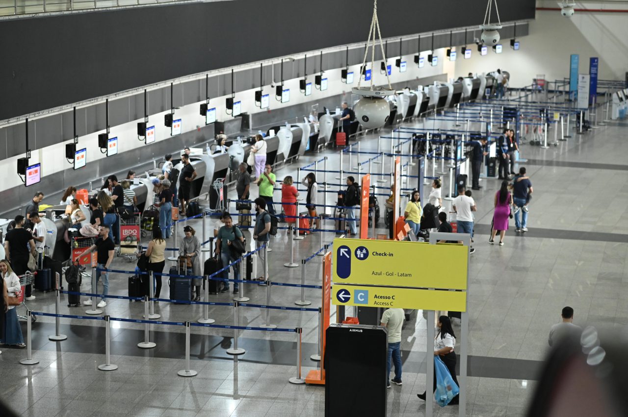 Aeroporto de Goiânia registrou milhares de objetos deixados para trás por passageiros no primeiro semestre de 2026. (Foto: Divulgação/Motiva Aeroportos)