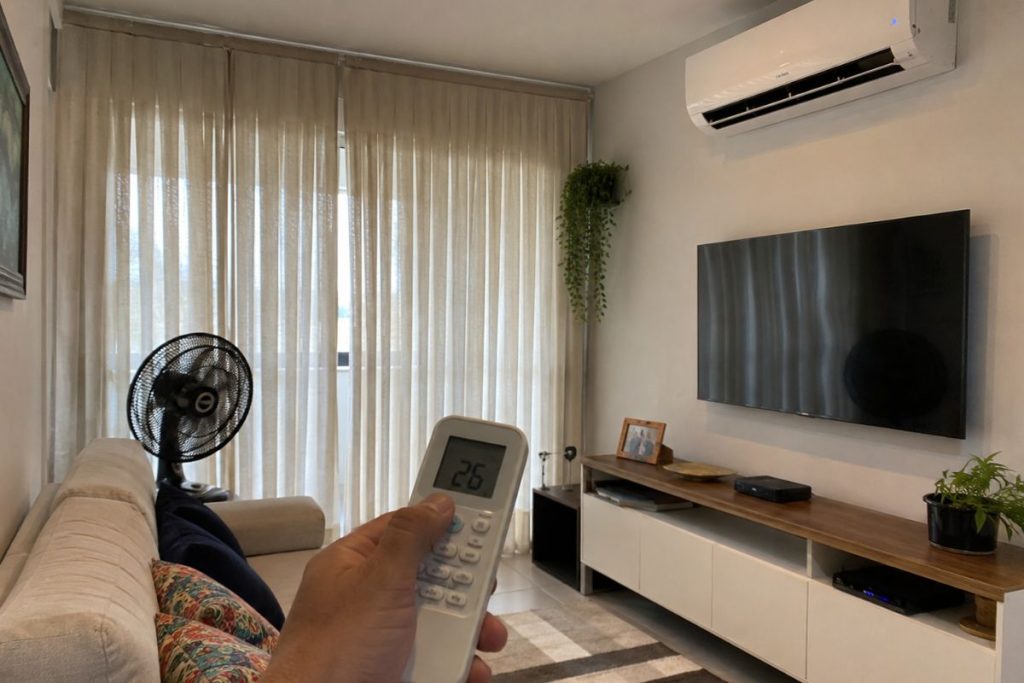 temperatura do ar-condicionado