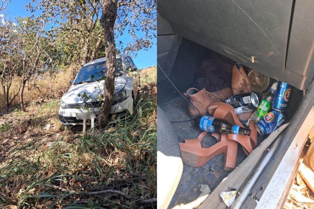 Mulher perde controle de carro, bate em árvore e é autuada após teste apontar álcool em Anápolis