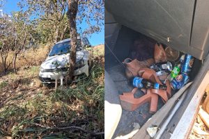 Mulher perde controle de carro, bate em árvore e é autuada após teste apontar álcool em Anápolis