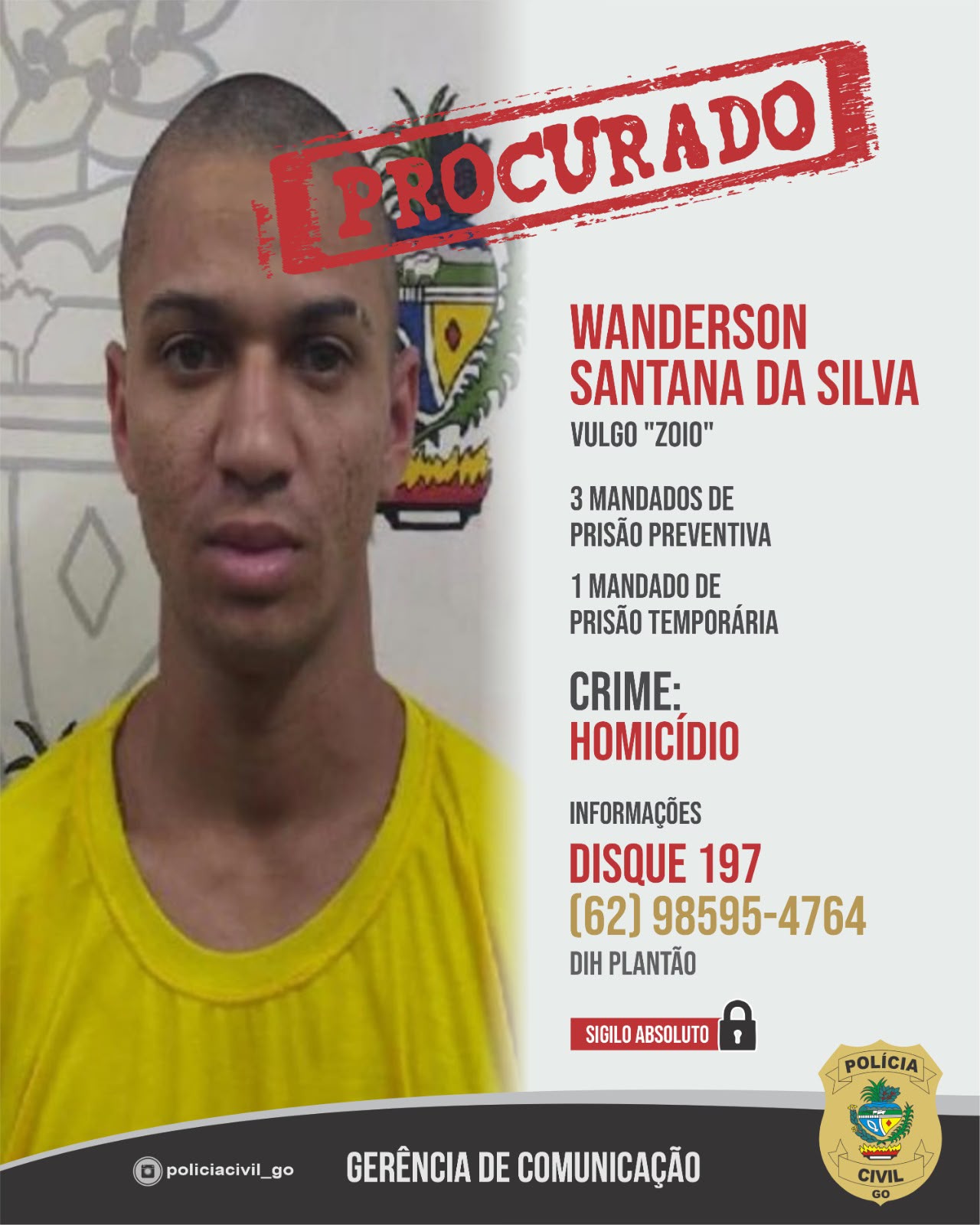 Segundo a investigação, suspeitos teriam se passado por policiais para fazer a vítima abrir o portão de casa antes de ser morta a tiros. (Imagem: Divulgação/PCGO)