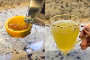 chá de laranja com cravo, gengibre e canela