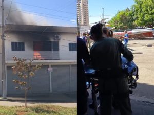 Mulher fica ferida após pular de sacada para escapar de incêndio em Anápolis