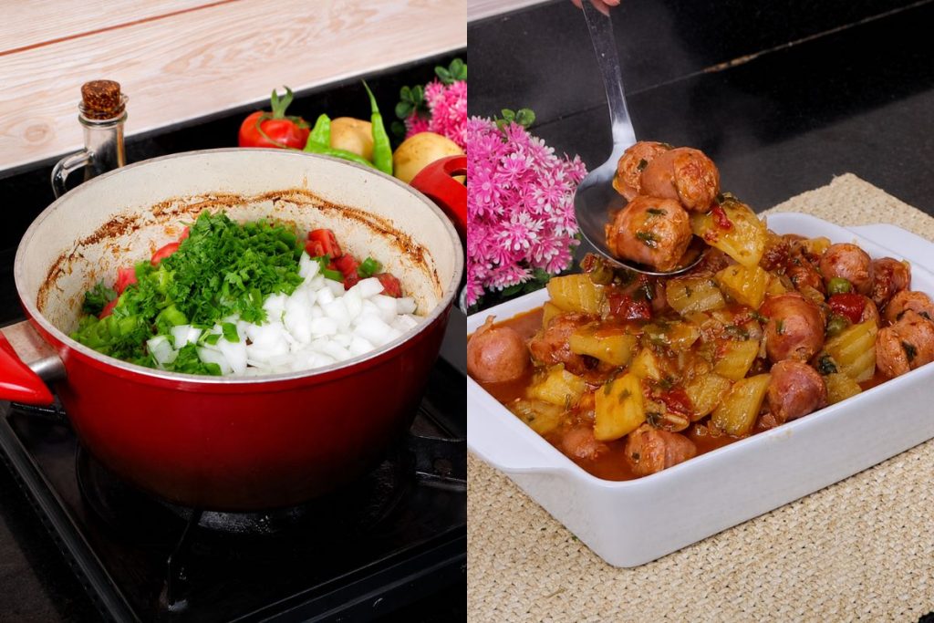 linguiças com batata deliciosa