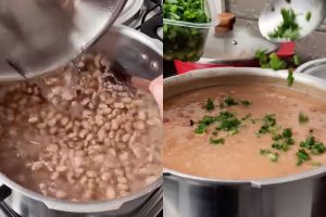 feijão com caldo grosso
