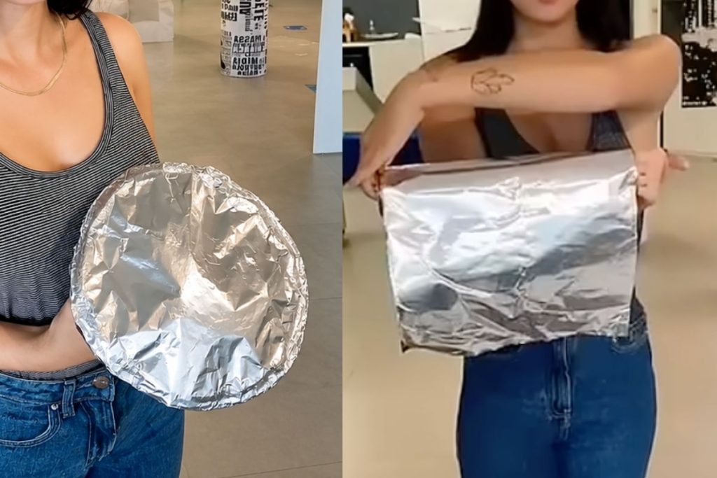 lado brilhante ou fosco do papel-alumínio