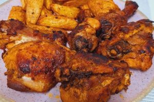 frango suculento na frigiderira